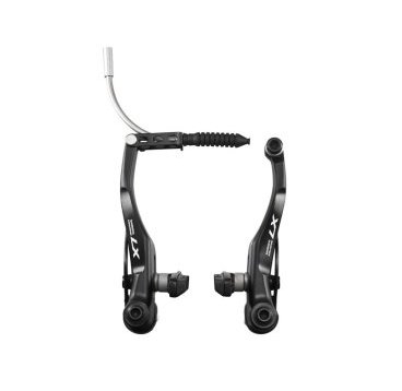 Фото Тормоз SHIMANO V-brake BR-T670 DEORE LX, передний, черный, картриджные колодки S70C,  ABRT670FX41SL