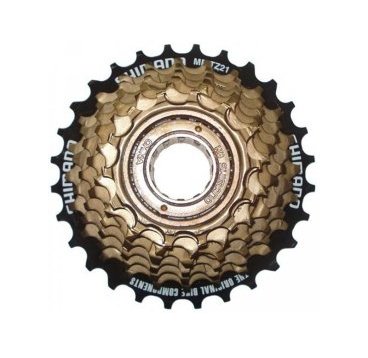 Фото Кассета-трещотка для велосипеда Shimano Tourney, 7х14-28Тчерно-коричневая AMFTZ217428T 2-935