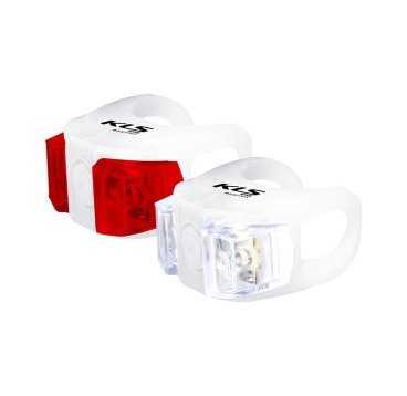 Комплект освещения KELLYS TWINS, 2 диода, 2 режима,батарейки в комплекте,белый, Lighting set KLS TWINS, white