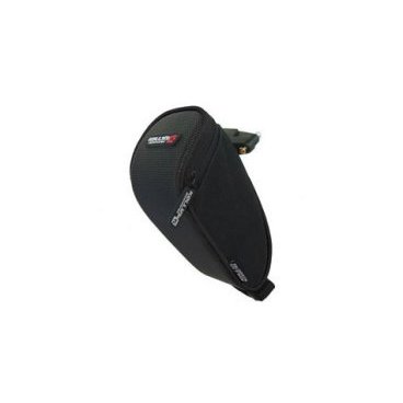 Фото Велосумка под седло KELLYS CHILLY, объем 0.5л, быстросъёмное крепление, чёрная с чёрной полоской, Saddle bag CHILLY