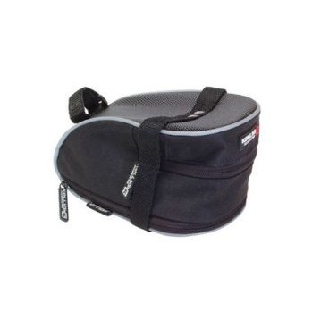 Велосумка под седло KELLYS WAGON, 1.9л, крепление с помощью ремешка, чёрная с светоотражающей полоск, Saddle bag WAGON