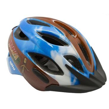 Велошлем Etto Bernina, цвет синий с коричневым Knerten, 303103