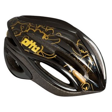 Велошлем Etto Jasmine, цвет чёрный с золотым орнаментом, L/XL(57-60см), 343202
