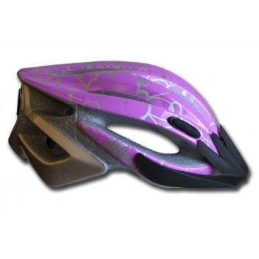 Велошлем Etto Motirolo, цвет фиолетово-серебристый, S/M (50-57см), 341711