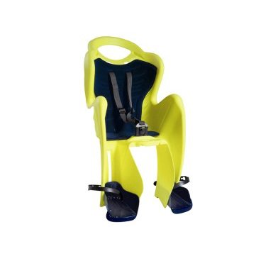 Фото Детское велокресло BELLELLI Mr Fox Relax Hi-Viz, на раму, желтый неон, до 7лет/22кг, 01FXR00027