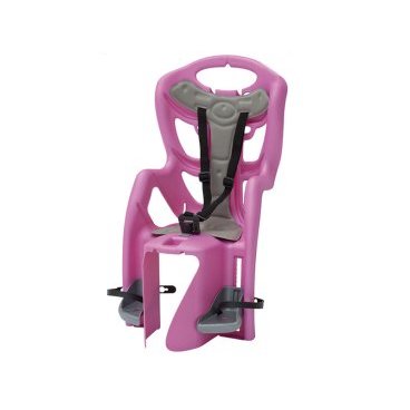 Детское велокресло BELLELLI Pepe Clamp, на багажник, розовое, до 7лет/22кг, 01PPM00017