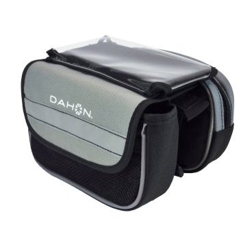 Велосипедная сумка на раму DAHON SHERPA BAG, два отделения, прозрачный карман для смартфона, NDH1400