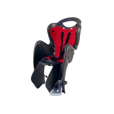 Фото Детское велокресло BELLELLI Mr Fox Clamp, на багажник, чёрное, до 22 кг, арт.01FXM00000