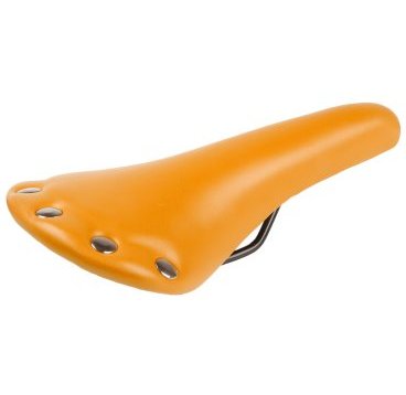 Седло  VENTURA RIVET, универсальное, 278х153 мм, ретро-дизайн, оранжевое,  5-251047