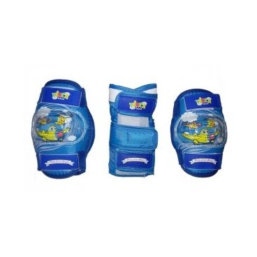 Комплект защиты детский Vinca Sport (наколенники, налокотники, наладонники), синий