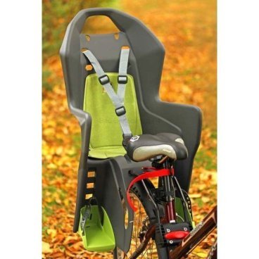 Детское велокресло Author Boodie RMS на багажник серо-зеленое до 22кг
