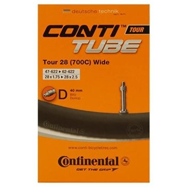 Камера велосипедная Continental Tour 28" Wide, 47-622 / 62-622, D40, данлоп, 0182131