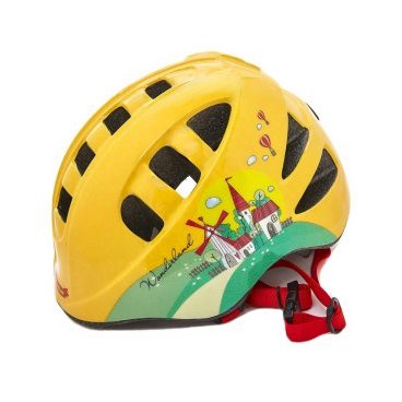 Велошлем детский Vinca Sport VSH 9 travel, желтый, рисунок - "город"