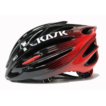 Велошлем Kask 50NTA, 24 отверстия, пенистый полистирол, поликарбонат, черный/красный 260г, CHE00032.226