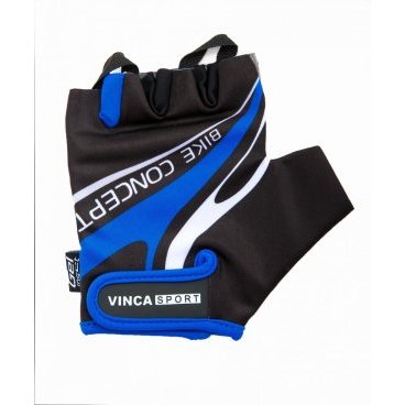 Фото Велоперчатки Vinca sport, VG 949 black/blue