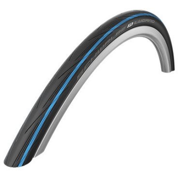 Велопокрышка Schwalbe Lugano 700x23C, черно-синяя, 11101011