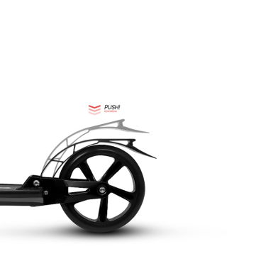 Самокат Hubster D-MAX 7, алюминий, двухколёсный,взрослый, складной, колеса180мм, до 100кг, черный, 00-170022