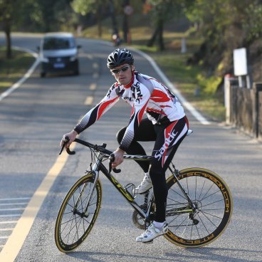 Велокостюм Santic, длинный рукав, велорейтузы, размер XXL, бело-красно-черный, MCT024RXXL