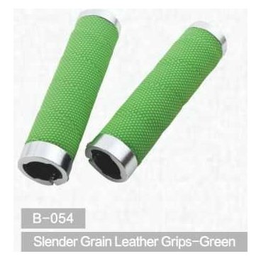 Грипсы велосипедные Kivi, Slender Leather Soil, зеленый, B-054