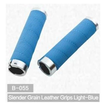 Грипсы велосипедные Kivi, Slender Leather Light, синий, B-055