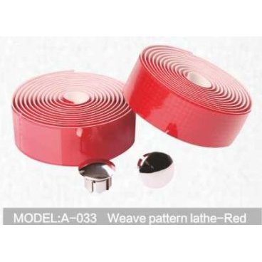 Фото Обмотка руля велосипедная Kivi, Weave Pattern lather, красный, A-033