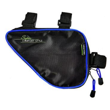 Сумка под раму велосипеда Vinca Sport, карман для телефона внутри сумки, 240*180*50мм, синий кант, FB 05-1 blue