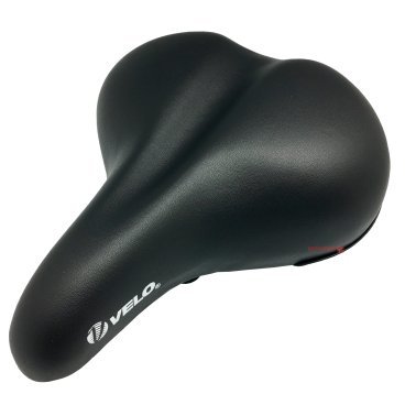 Фото Седло велосипедное VELO SENSO, комфорт, 269х224мм, пена, 886г, с пружинами, Webspring Comfort, чёрное, VL-8024S
