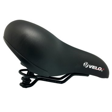 Седло велосипедное VELO SENSO, комфорт, 269х224мм, пена, 886г, с пружинами, Webspring Comfort, чёрное, VL-8024S