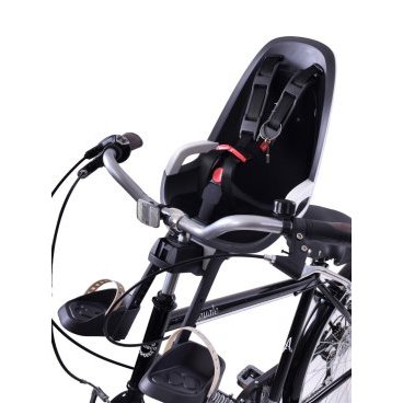 Детское велокресло HAMAX CARESS OBSERVER, на рулевую трубу, серый/красный, до 15 кг, 553025