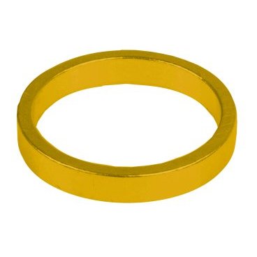 Фото Рулевой спейсер M-WAVE (проставочное кольцо), спорт, 1 1/8",  5 мм, алюминий, золотистый, 5-390646