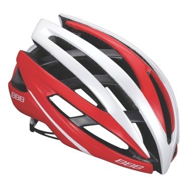 Шлем велосипедный BBB helmet Icarus, бело-красный, размер L, 29 вентиляционных отверстий, BHE-05