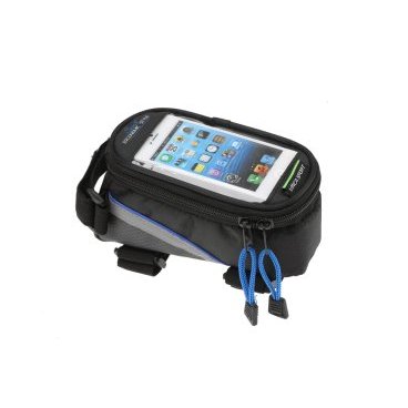 Фото Велосумка на раму Vinca Sport, отделение для телефона, отверстие под наушники, 190х90х95мм, FB 07M black/blue
