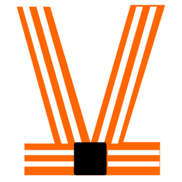 Светоотражающая эластичная обвязка регулируемая Vinca Sport, оранжевая, BS 34