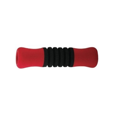 Ручки на руль H211, полиуретан, 125мм, эргономические, черно-красные, 00-170462
