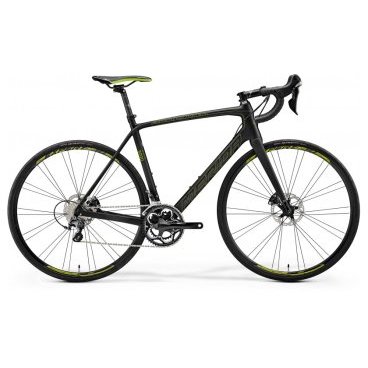 Шоссейный велосипед Merida Scultura Disc 5000 2017 черный\зеленый