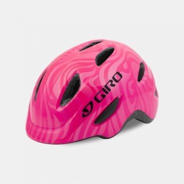 Велошлем детский Giro SCAMP, глянцевый розовый/завитки, 2017