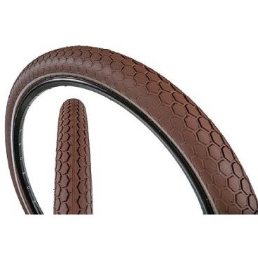 Велопокрышка Continental Retro RIDE, 26x2.2(55-559 ), 180TPI, коричневая, отражающая полоса, 100604