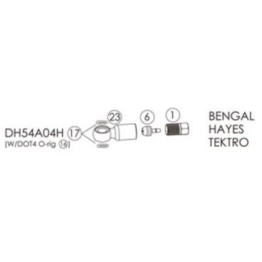 Фиттинги и переходники BENGAL для гидролиний BENGAL, HAYES в блистере, DH54A04H