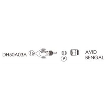 Фиттинги и переходники BENGAL для гидролиний AVID, BENGAL в блистере, DH50A03A