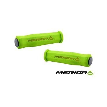 Грипсы велосипедные Merida High Density Foarm, 125mm, 50g, неопреновые, зеленый, 2058033931