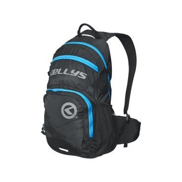 Фото Велосипедный рюкзак KELLYS INVADER, 25 л, чёрный/синяя молния, полиэстер