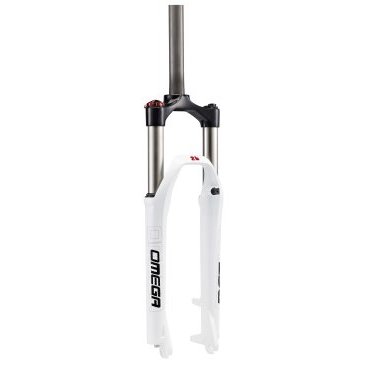 Вилка велосипедная RST Omega TNL, 27,5"х 28,6, пружинно-масляная, 100мм, D, белая, 1-0210