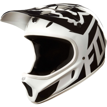 Велошлем Fox Rampage Race Helmet, бело-черный, 18632-058
