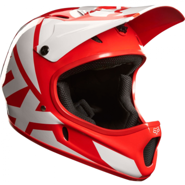 Велошлем Fox Rampage Race Helmet, красно-белый, 18632-054