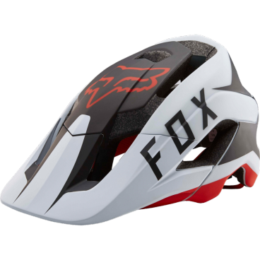 Козырек к шлему Fox Metah Flow Visor, бело-черно-красный, пластик, 20307-462-OS
