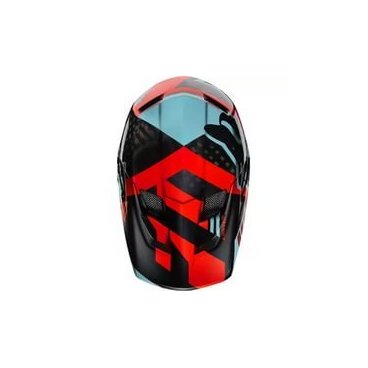 Козырек к шлему Fox Rampage Pro Carbon Visor Aqua, черно-красный, пластик, 04119-246-OS