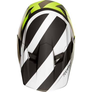 Фото Козырек к шлему Fox Rampage Comp Creo Visor, бело-желтый, пластик, 20302-214-OS