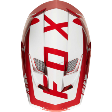Фото Козырек к шлему Fox Rampage Pro Carbon Moth Visor, красно-белый, пластик, 20300-054-OS
