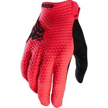 Велоперчатки Fox Attack Glove, неоново-красные, 2016