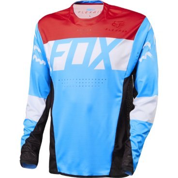 Велоджерси Fox Flexair DH LS, красно-голубой, 15221-189-M